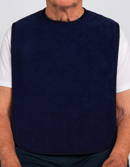 15TXX short toweling mealtime protector - Full Waterproof Backing (2pk)