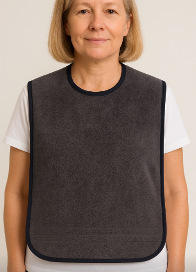 15T - Short toweling mealtime protector - No Waterproof backing