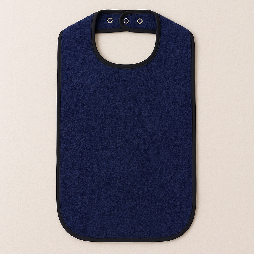 15TX (2PK) long toweling Mealtime protector - Part Waterproof Backing