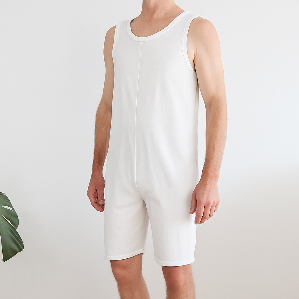 Adult Short leg bodysuit Domed Shoulders