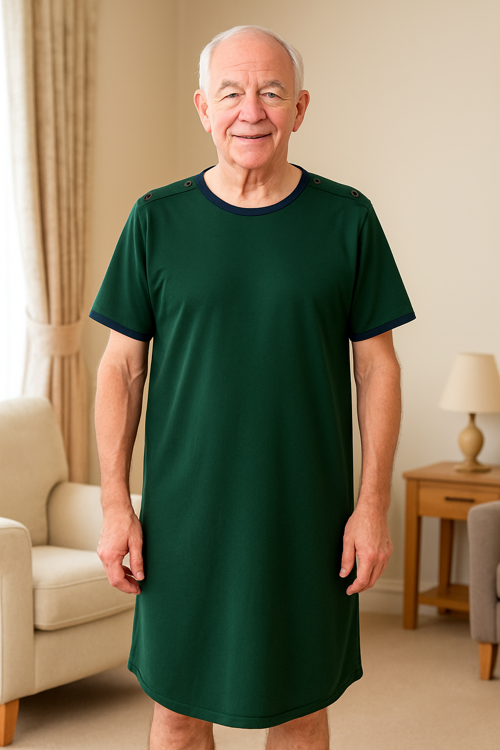 Pale Pink Nightshirt with Dome Shoulders