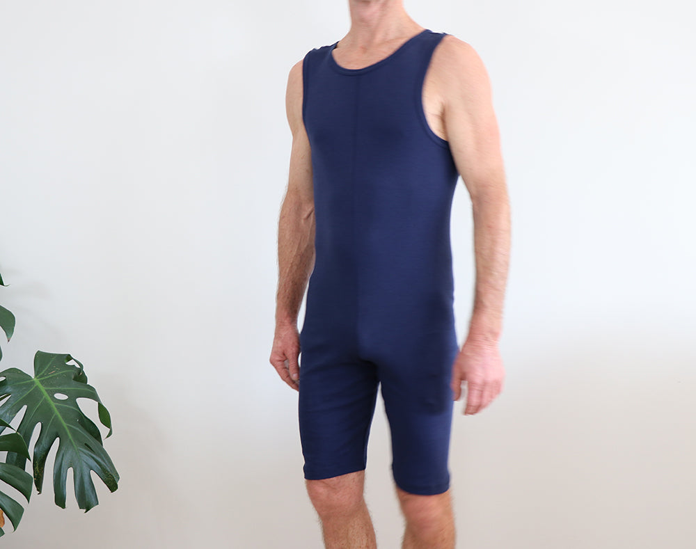 Adult Short leg bodysuit Domed Crotch Opening