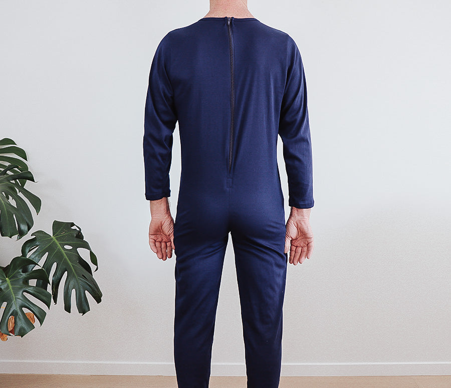 Adult Unisex Bodysuit : Long Leg Back Zip With Long Sleeve's