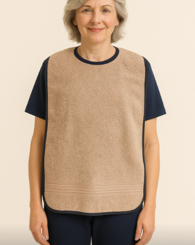 15T - Long Toweling mealtime Protector - No Waterproof Backing (SALE)