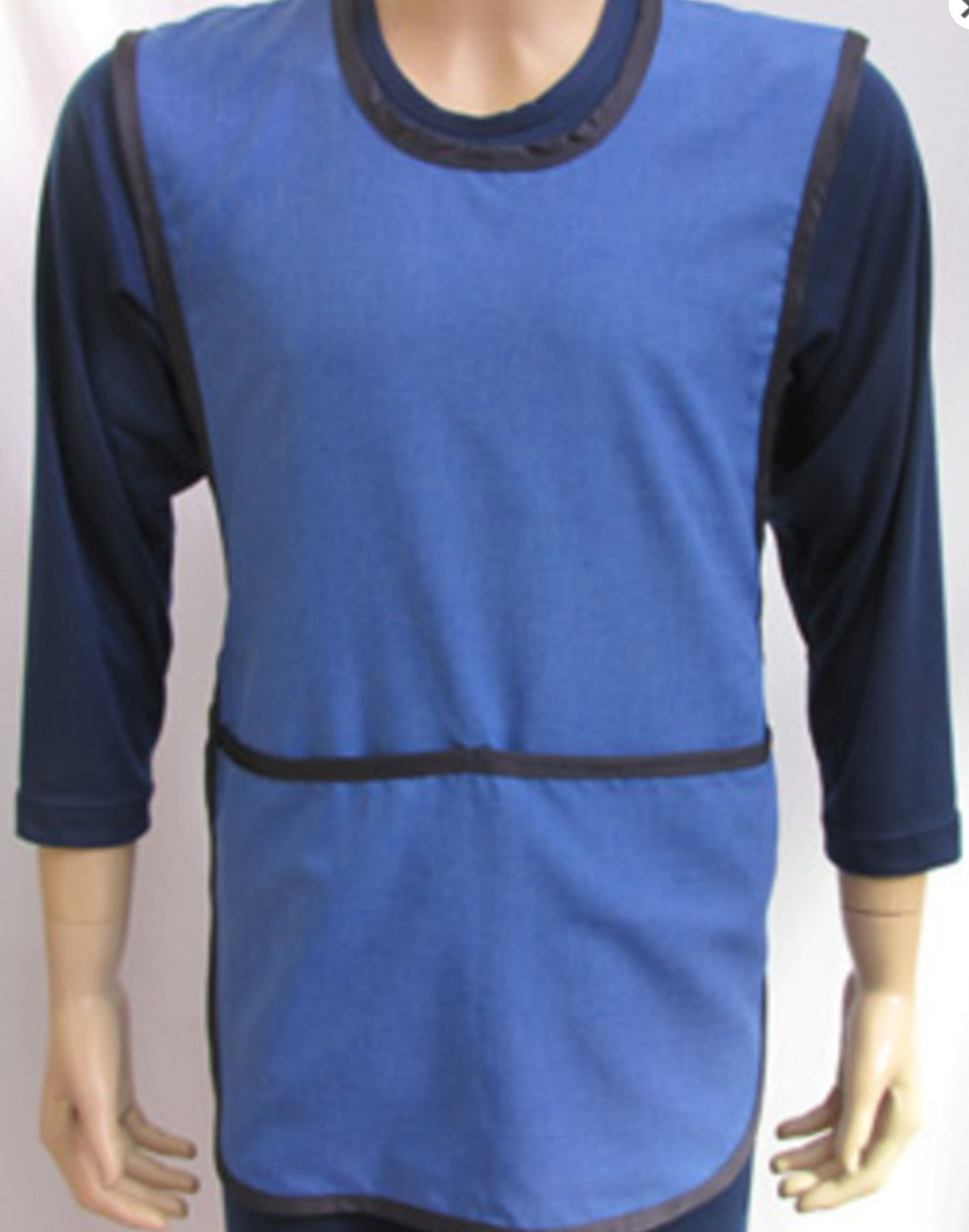 Pop over apron - pockets, with waterproof backing