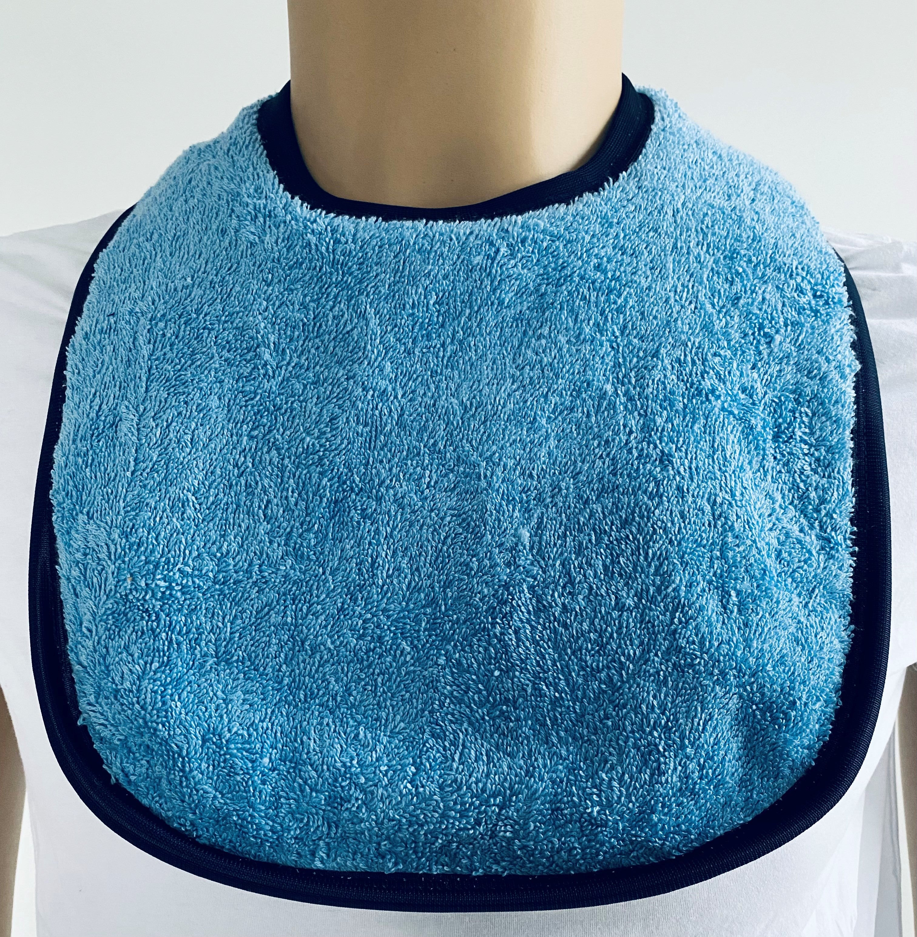 adult bibs waterproof blue