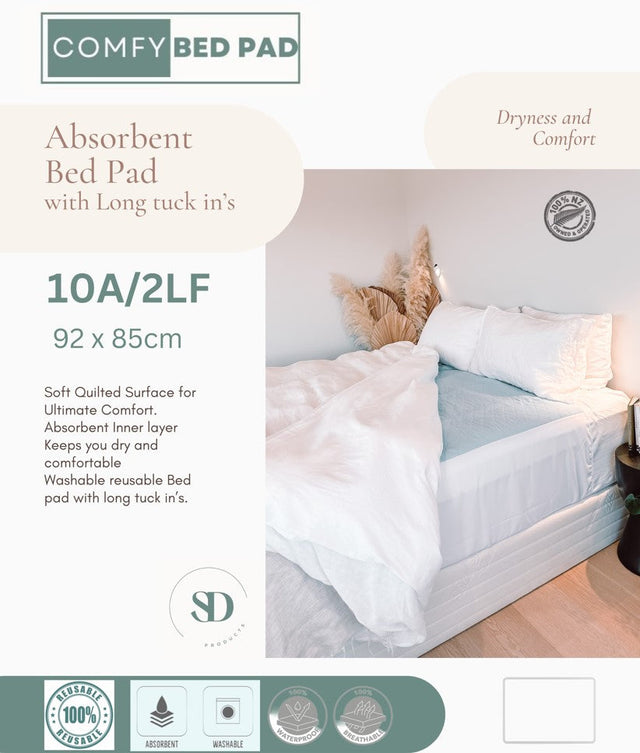 10A - Comfy Bed Pad With Tuck In's - End Of Line Stock