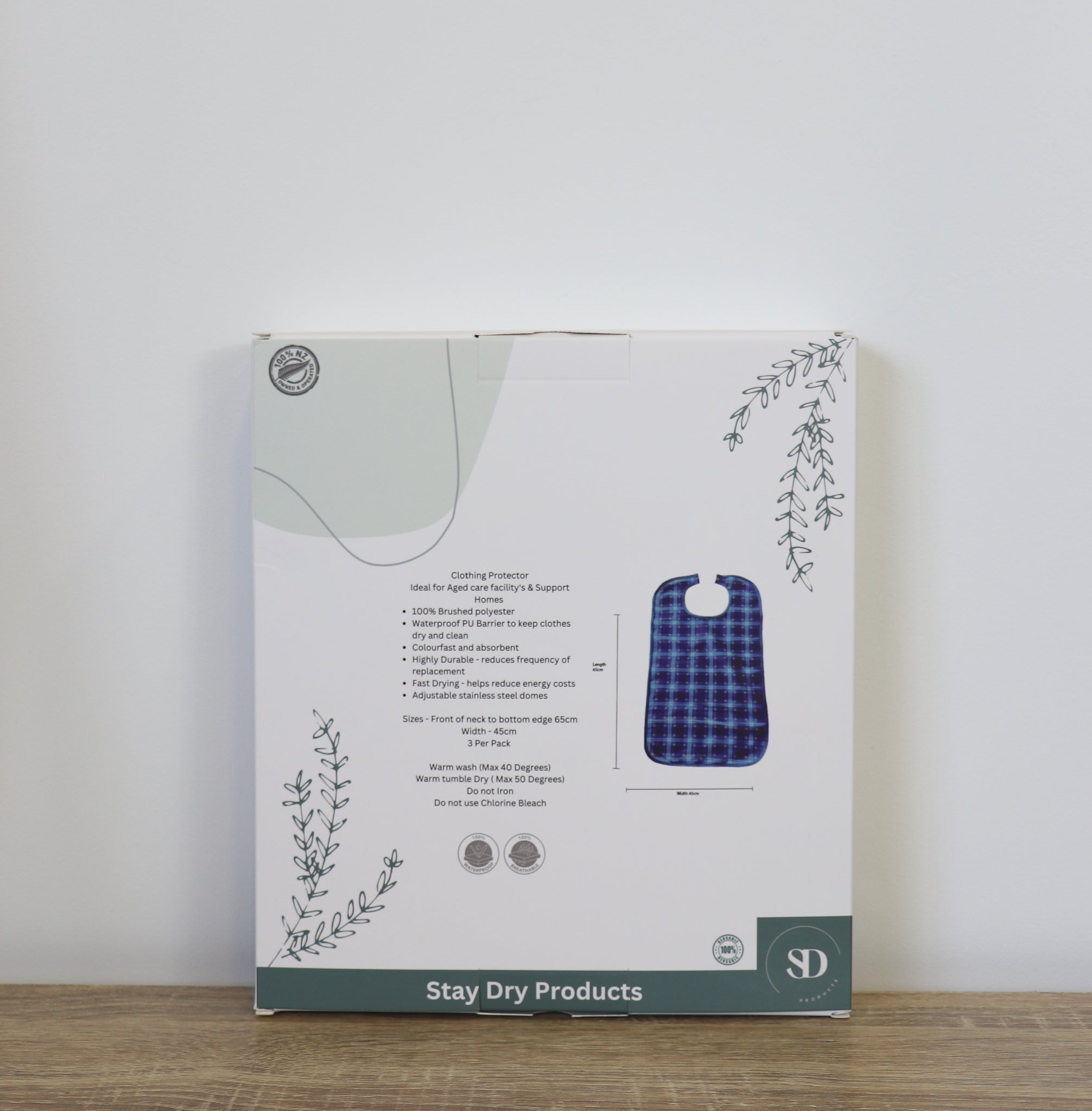 New Style Dry Bibs - 3-Pack | Premium Clothing Protectors for Care Homes