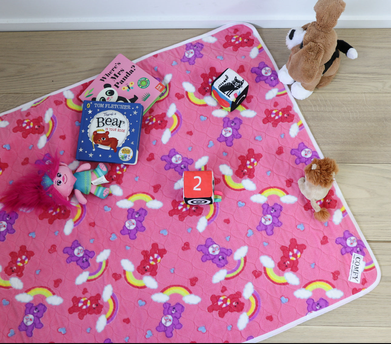 Kids Comfy Bed Pad  - Care Bear