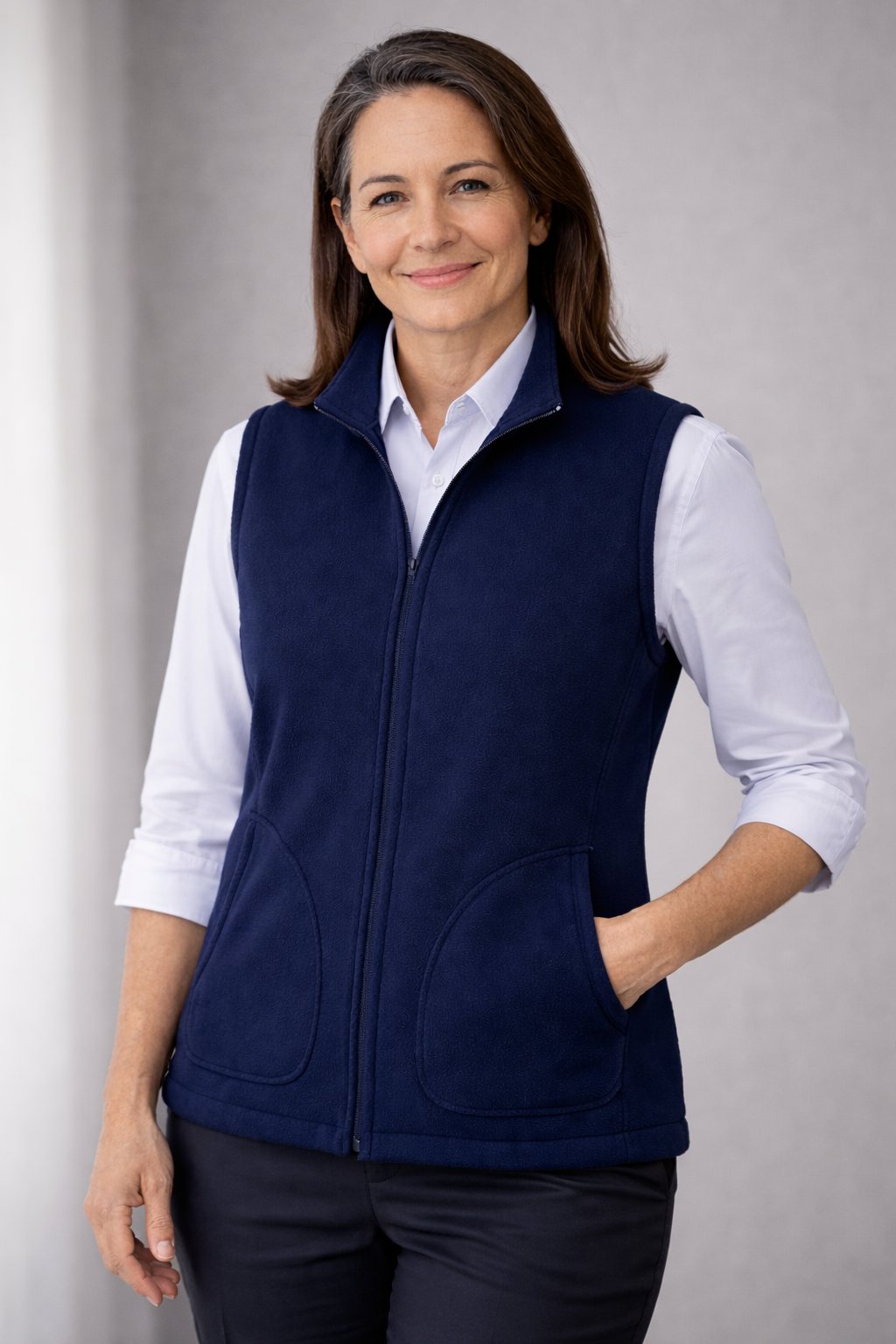 Navy Polar Fleece Uniform Vest – Unisex Fit